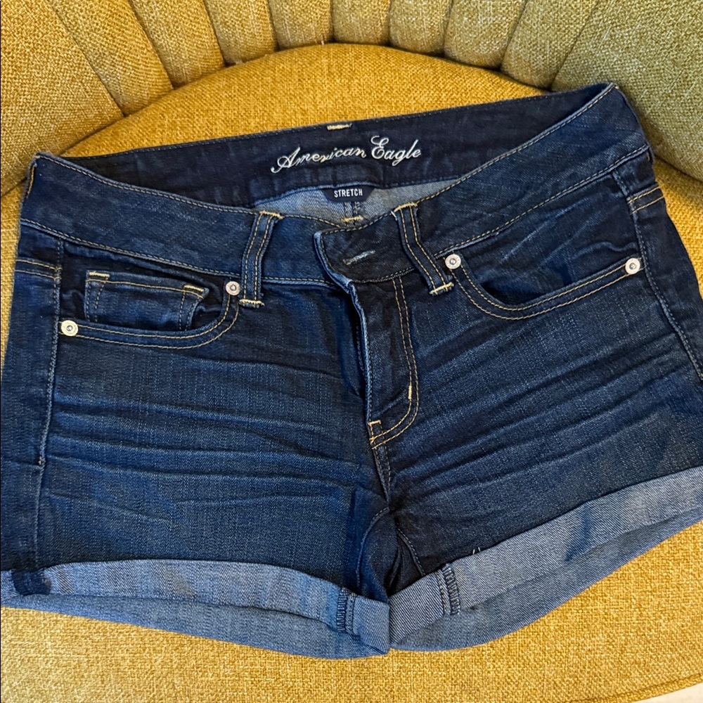 American Eagle Outfitters Dark Blue Jean Shorts